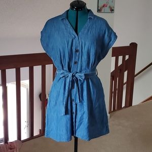 Zara Denim Button-down Dress